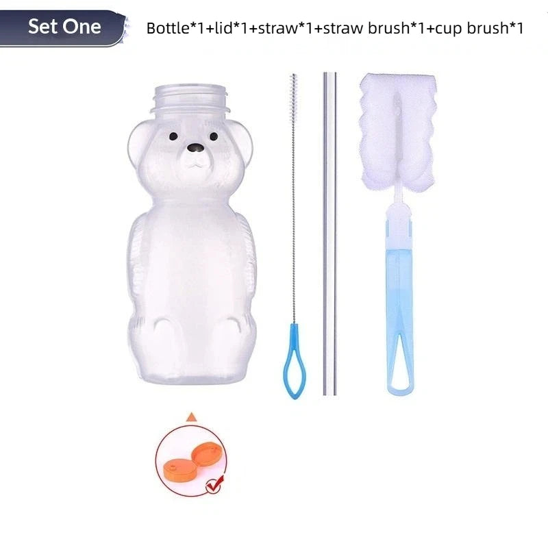 Flexible Straws Leak-proof Squeezable Cup Cute Leak Resistant Babies Qme 4PCS