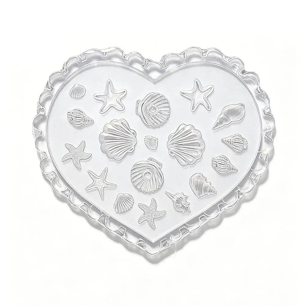 Marine Animals Design Nail Art Molds DIY 3D Summer Silicone Qme B