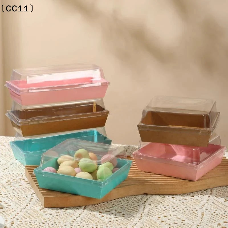 Rectangular Sandwich Box Cake Roll Pastry Packaging 50 Per PackCC11 Qme