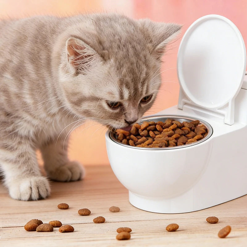 Cat Dog Small Funny Bowl Dogs Cats Hilarious Gravity Toilet Water Qme