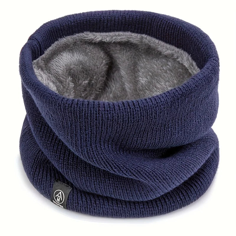 Multifunctional Thermal Knit Neck Tube Scarf Windproof Cold Proof Face Mask Neck Warmer For Ski Running Daily Wear Qme