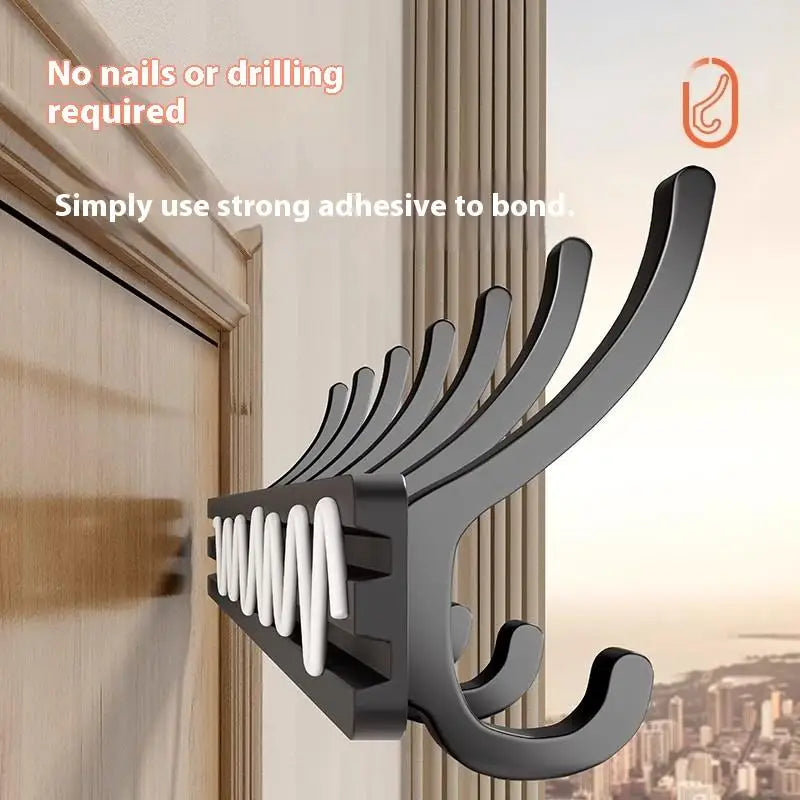 Bathroom Kitchen Accessories Black Robe Hooks Towel Hanger Nail Wall Qme