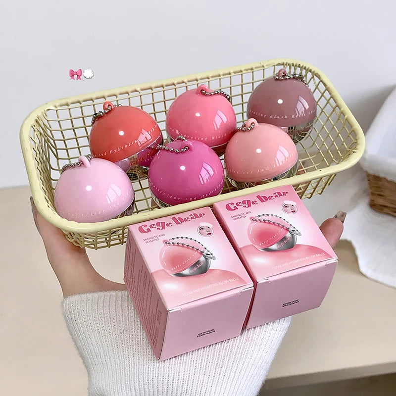 Gege Bear Juice Blush Ball Water Light Blusher Brightening Face Easy Qme