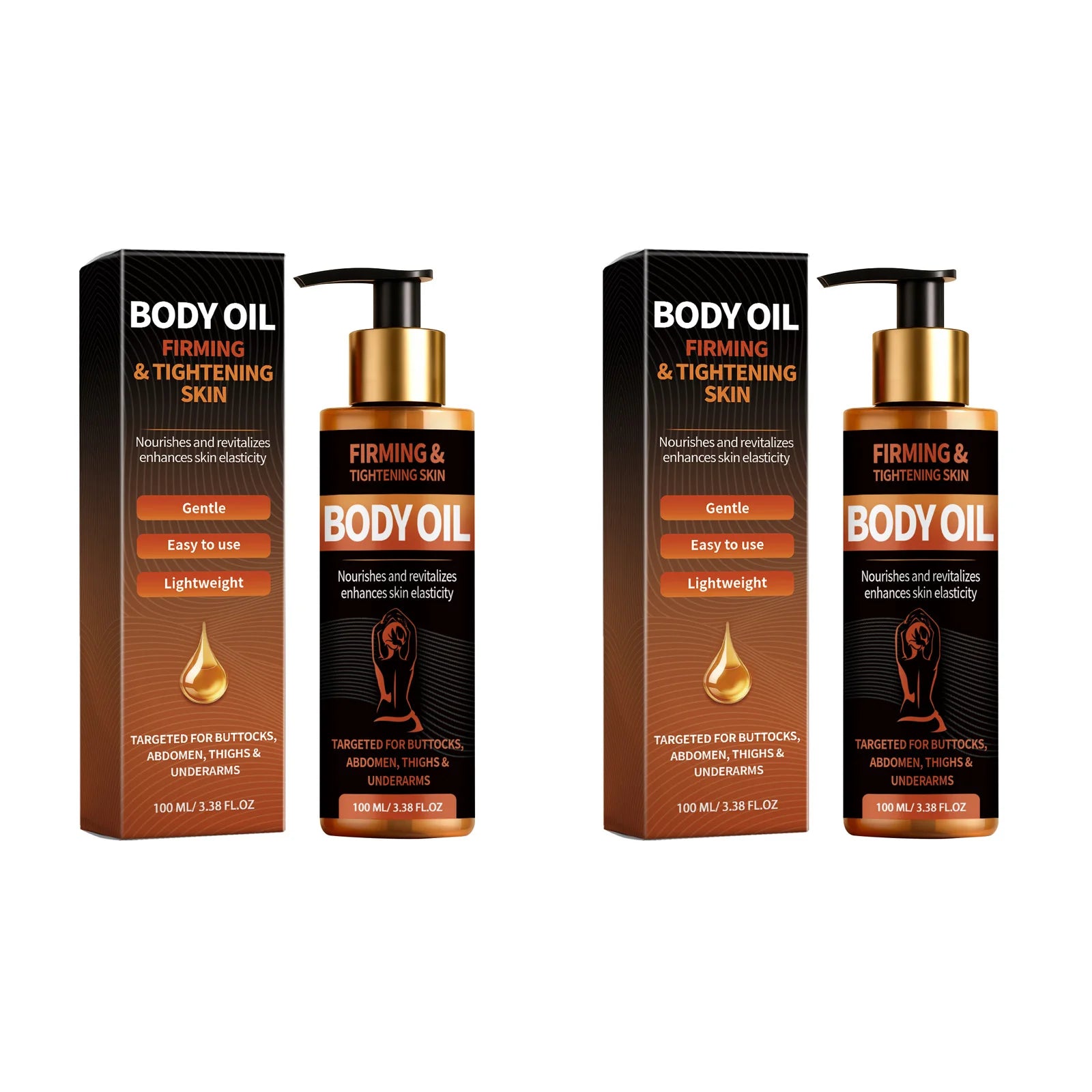 Firming Body Oil Lift Skin Improve Dry Brightening Nourishing Tightening Improve Sagging Smooth Skin Care Massage Essential Oil Qme 2 x 100ml Boxed
