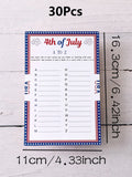 5–50Pcs “A to Z” Themed Game Cards with Star Borders—Creative Independence Day Gifts, Board Games, and Party Supplies Qme White-30Pcs