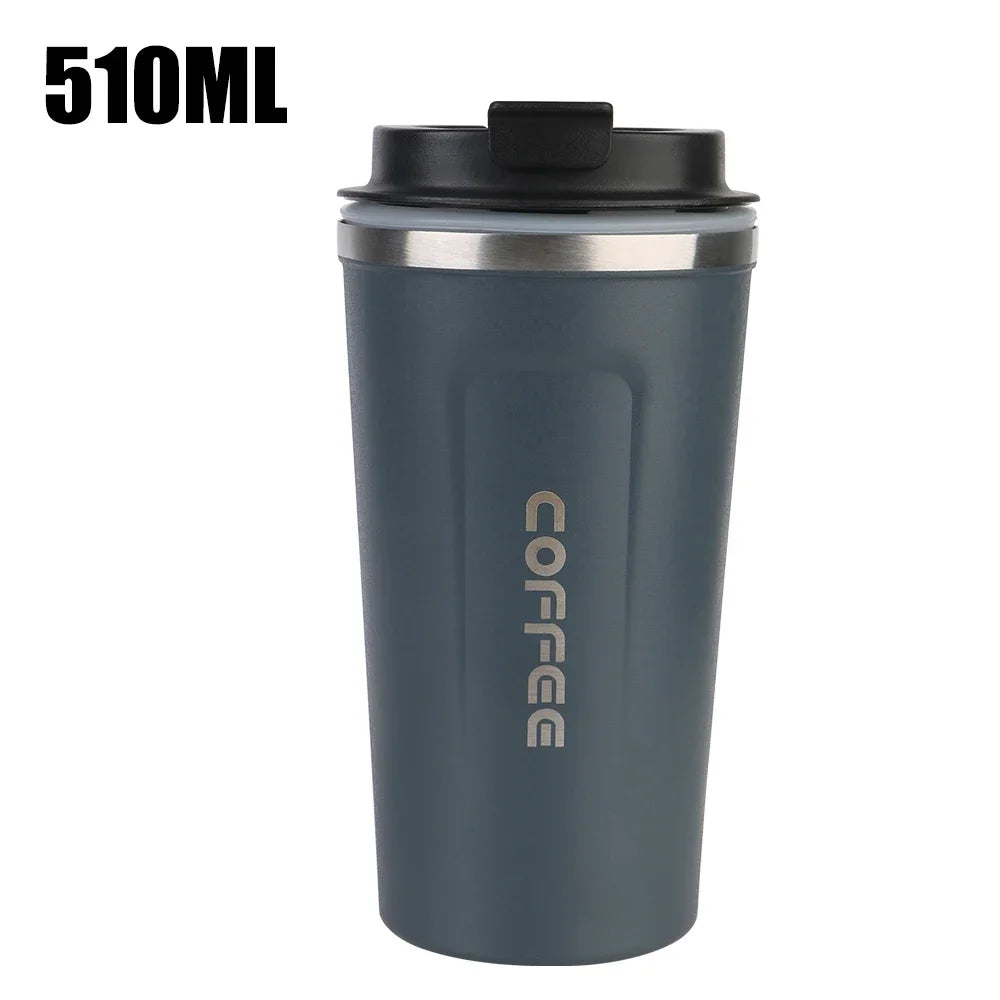 Mug Car Thermos 380 Leak Proof Travel Thermo Cup Tea Water Coffee Qme 510ML Blue 401-500ml