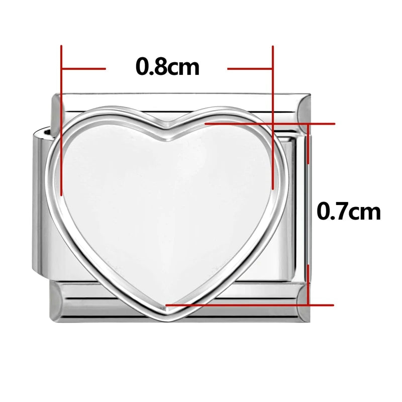 2026 New Stainless Stee Bracelet Italian Charms DIY personalized photo picture frame creation titanium splicing module bracelets Qme Style 3