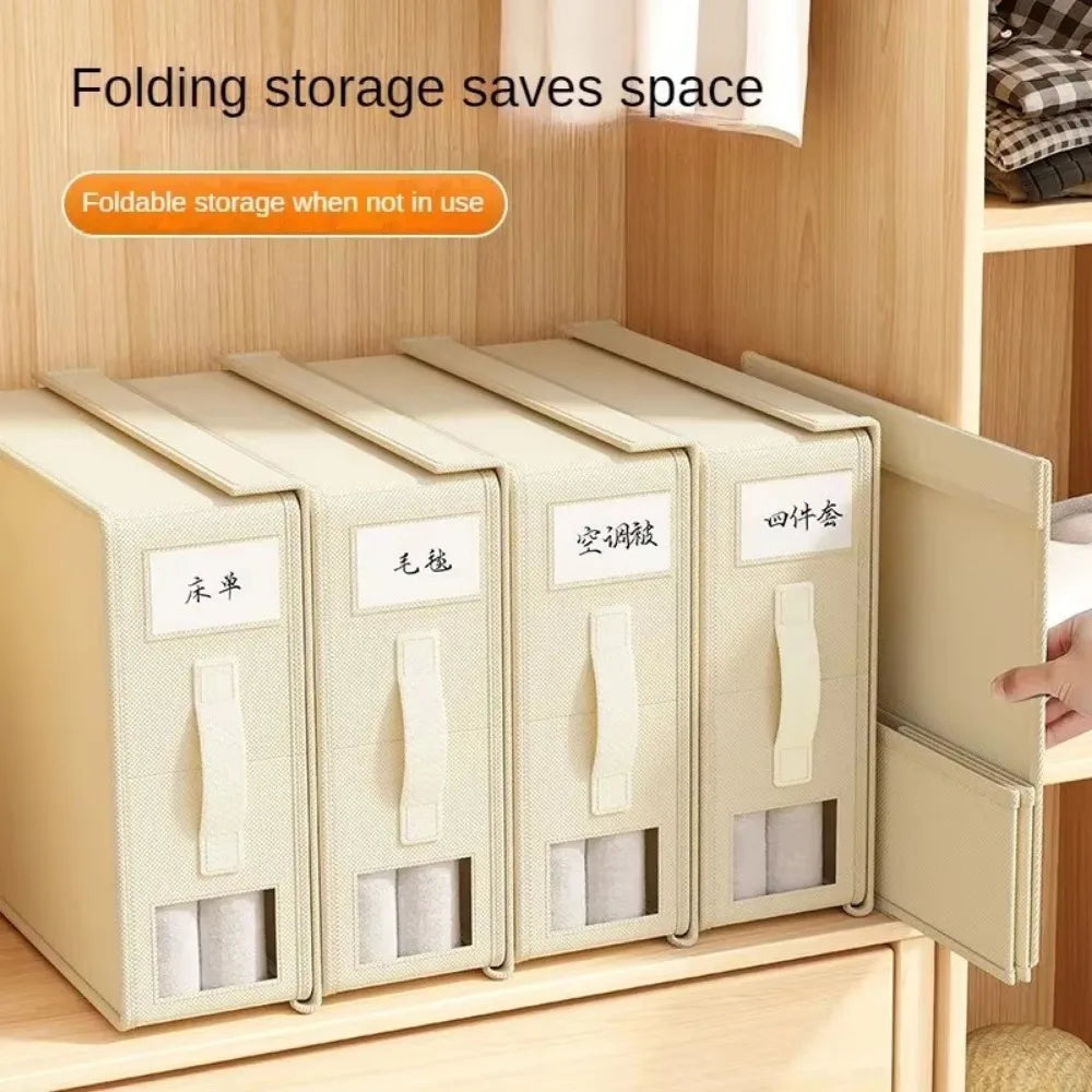 Creative Bed Sheet Storage Box Clothing Fabric 4-piece Organizer Qme