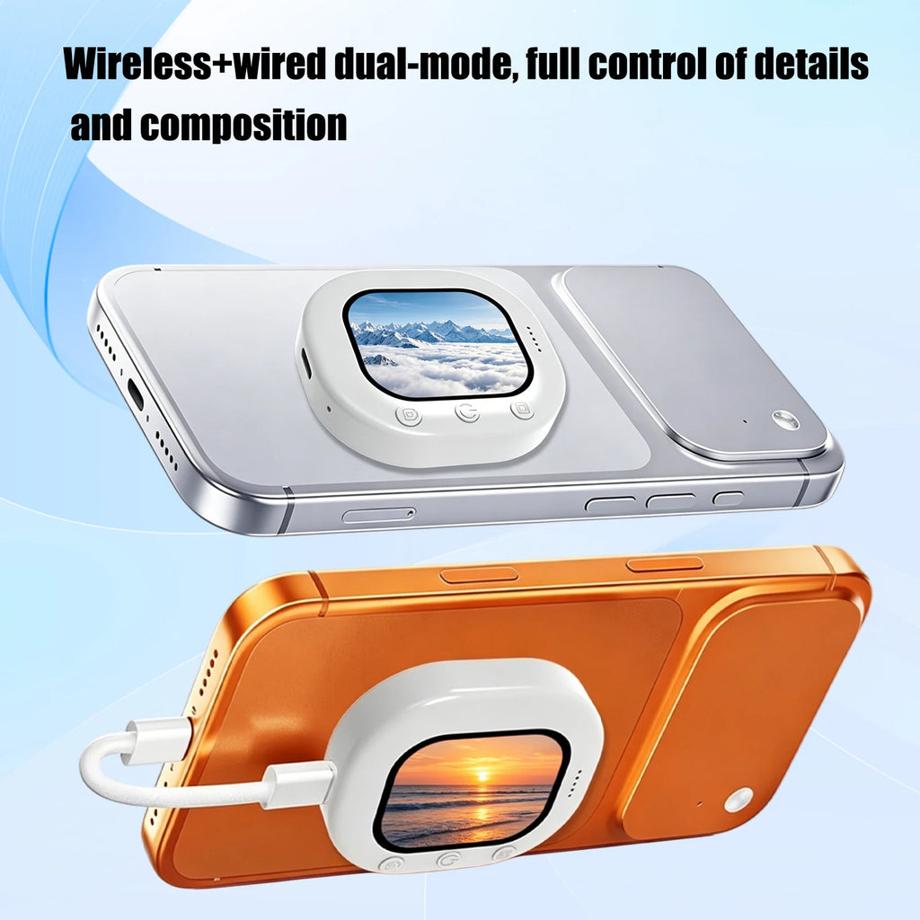 Mobile Screen Sharing Device Plug and Play Lightweight Magnetic Selfie Screen Casting Device for iPhone Android HD Live Video Qme