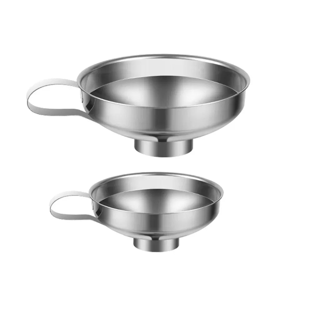 Durable Stainless Steel Kitchen Funnel Large Wide Mouth Design for Home Canning Jam Oil Liquid Pouring Daily Kitchen Use Qme Silver combination