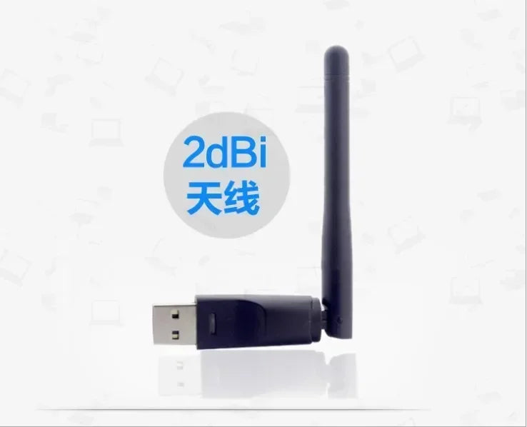 2pcs WiFi Wireless Network Card USB 2.0 150M 802.11 B/g/n LAN Adapter with Rotatable Antenna for Laptop PC Mini Wi-fi Dongle Qme 2pcs