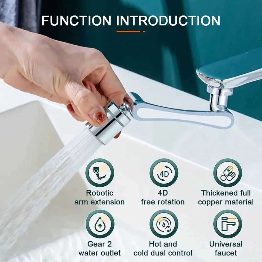 Heavy Metal Universal 1080° Rotation Faucet Sprayer Head For Kitchen Washbasin Extension Faucet Bubbler Sink Tap Splash Nozzle Qme