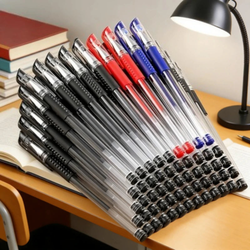 Multi-color Gel Ink Pens0.5mm Fine Point Smooth Writing Pens Black Red Blue Ink Non-slip Grip Office Stationery Pen Qme