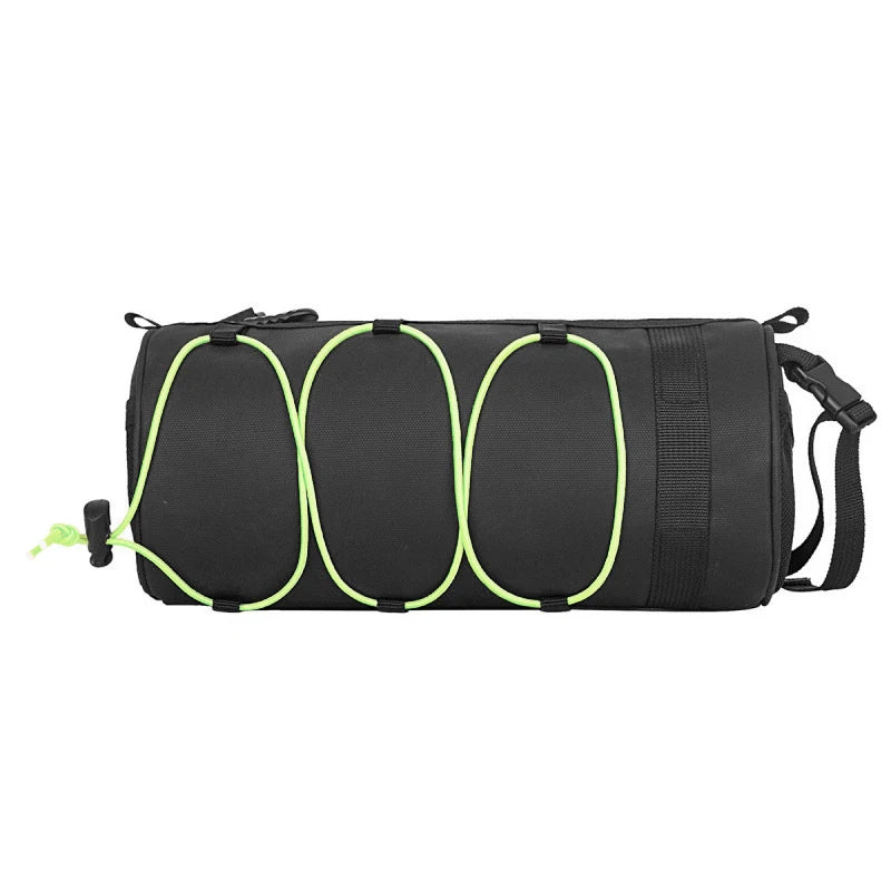 Bike Bag Portable Handlebar Pannier Multi-purpose Waterproof Backpack Qme Green