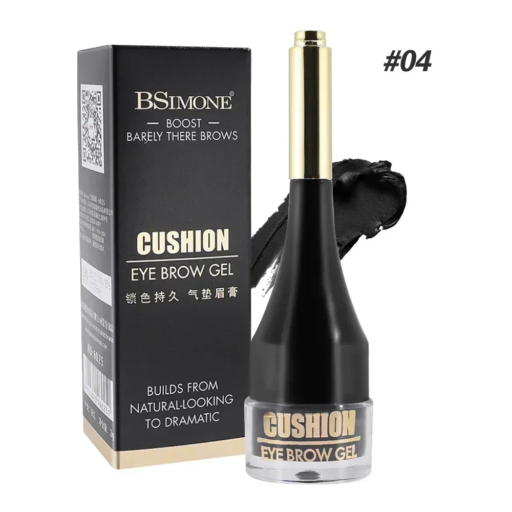 4 Colors Brown Black Eyebrow Cream Enhancers Waterproof Long-lasting Air-cushion Dye Brows Gel Tinted Makeup Liquid Eyebrows Qme 04