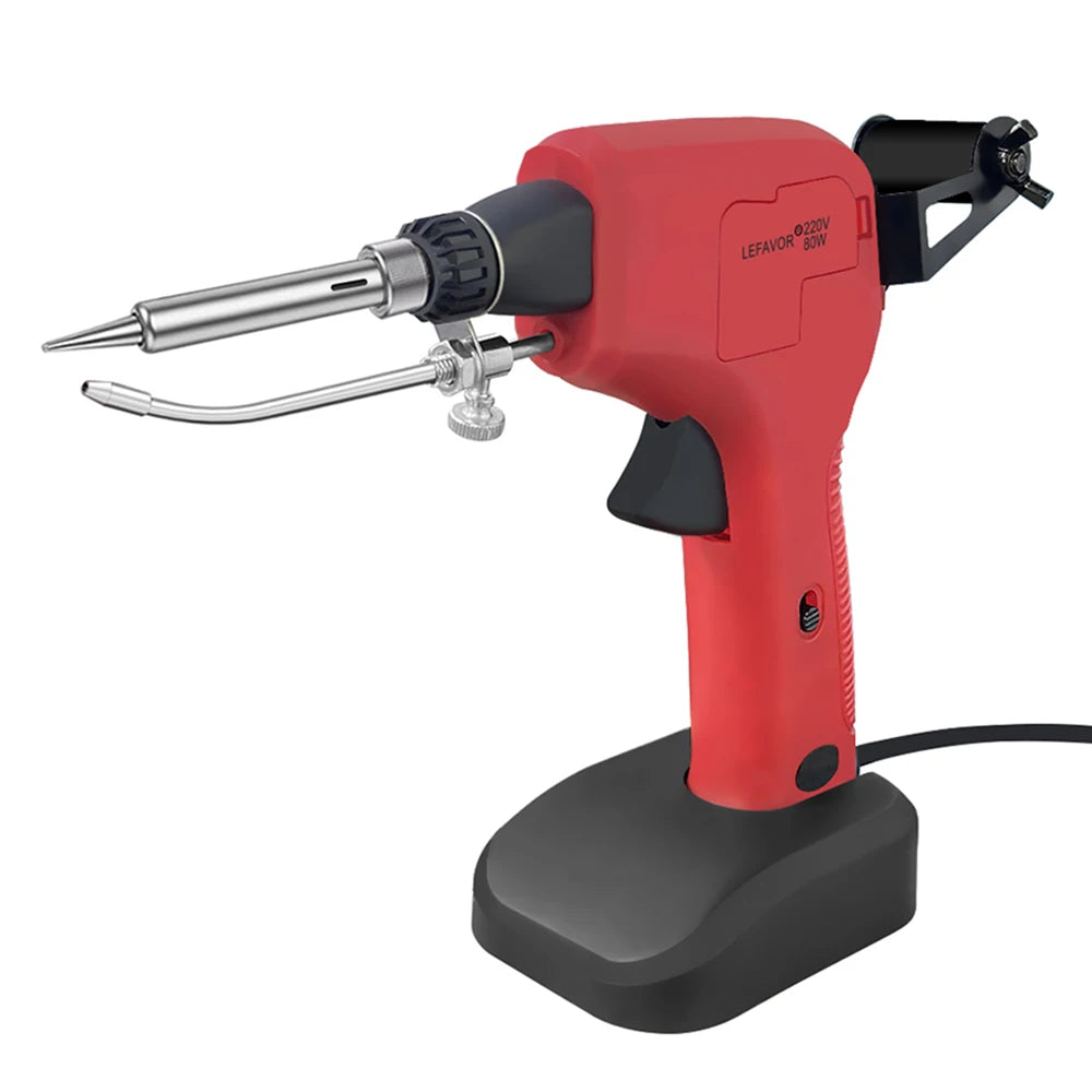 LEFAVOR 80W Soldering Iron Gun Hand-held Internal Heating Auto Send Qme SET1 220V EU PLUG