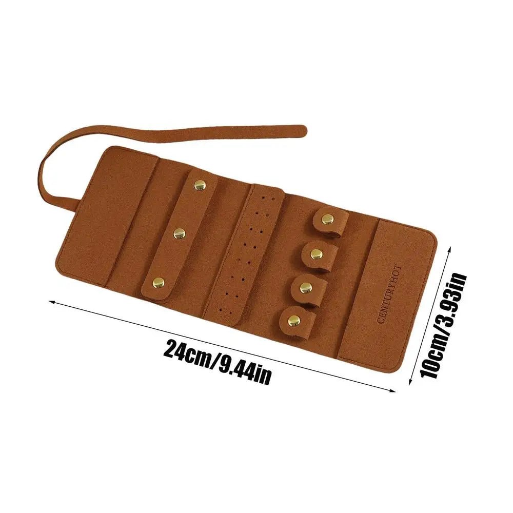 Travel Jewelry Roll Storage Portable Women Organization Solution Qme Brown China Mainland