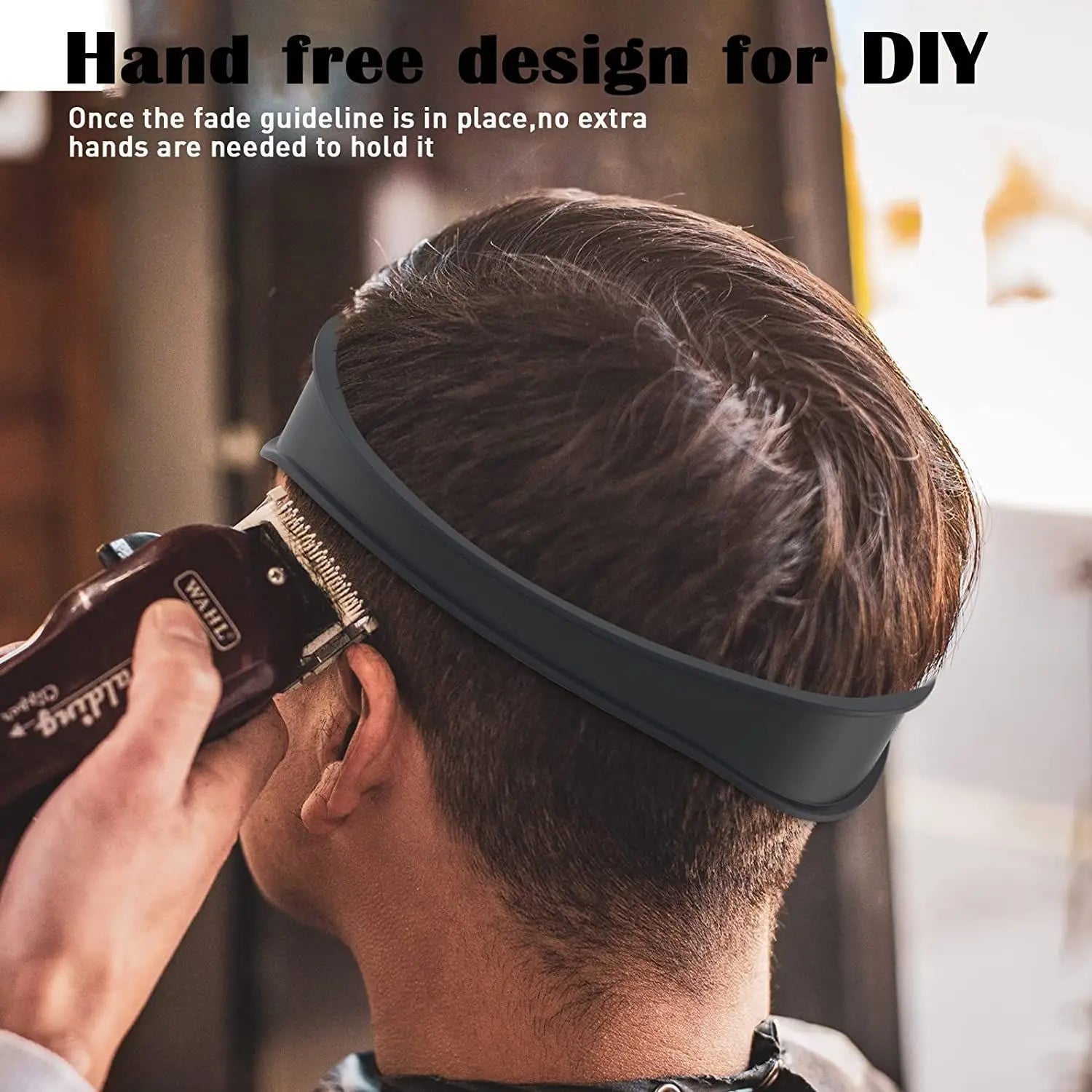 DIY Men Hair Trimming Ruler Curved Headband Styler Barber Comb Beard Qme
