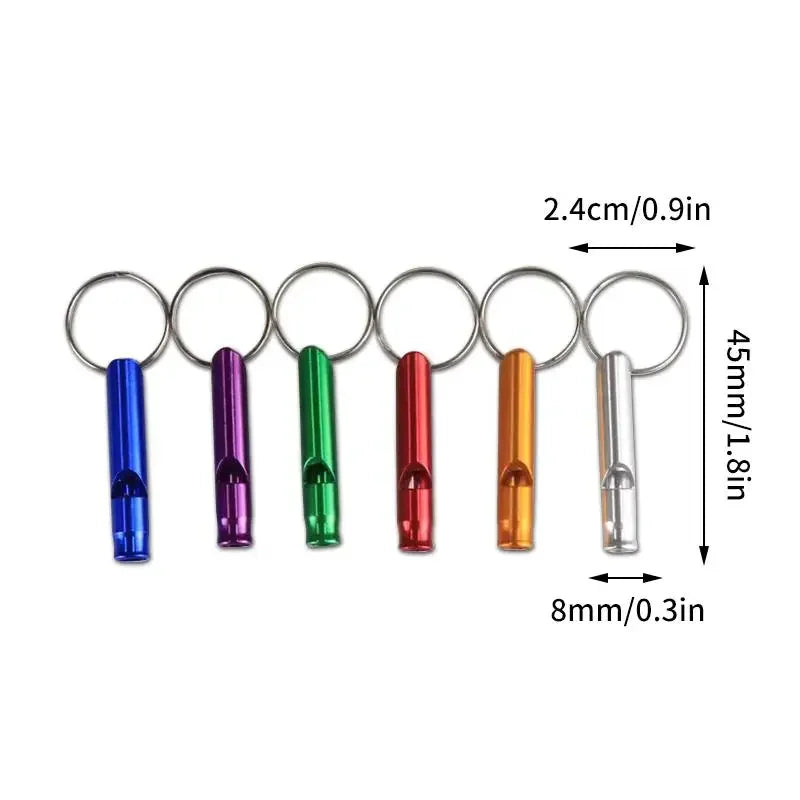 1 Small Multifunctional Aluminum Emergency Survival Whistle Keychain Qme
