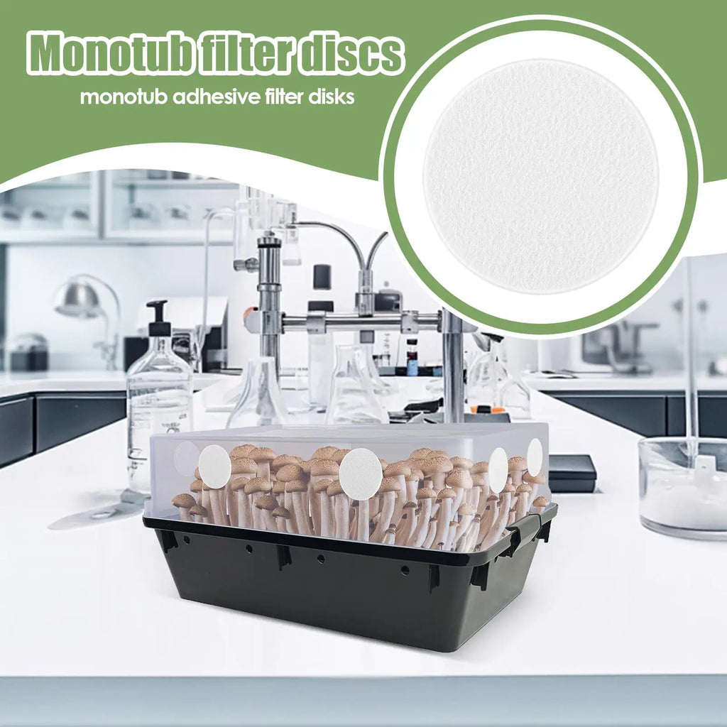 Mushroom Filter Discs 24X Mushroom Adhesive Filter Discs Cotton Pad Screen for Humidity Retention Moisture Preservation Indoor Qme