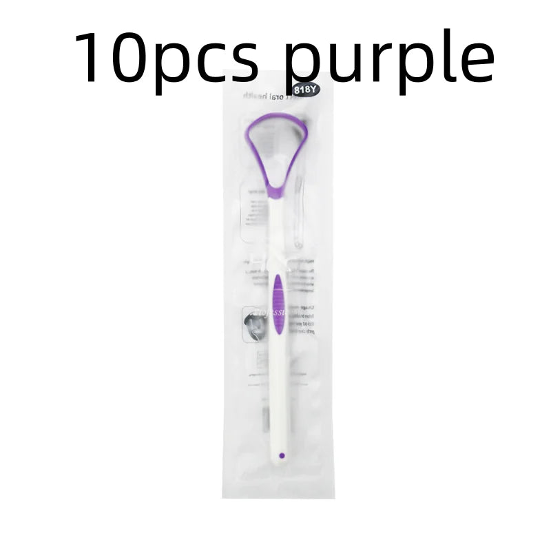 1/5/10/20pcs Grade Tongue Scraper Oral Care Device Removes Thick Coating Food Residue Bad Breath Prevention Tongue Cleaning Qme 10pcs purple