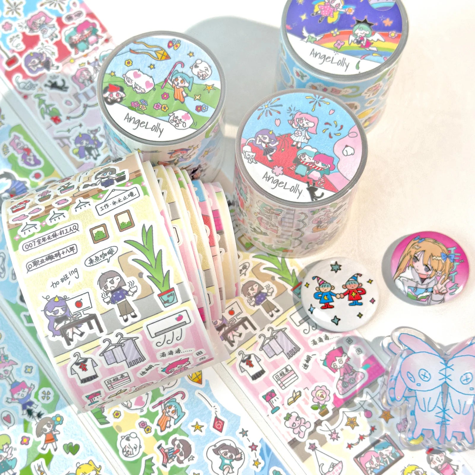 5*320cm Ins Style Cute Y2K Washi Tape Decorative Adhesive Tapes Journal Supplies Washi tape Scrapbooking Stickers Masking Tape Qme