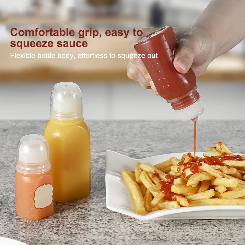 30 60 Mini Squeeze Bottles Ketchup Condiment Sauce Bottle Honey Qme