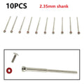 10pcs Polishing Shank Mandrel Burs Rotary Tool For Polisher Machine Tool 2.35mm Shaft Diameter: 3/32"- 2.35mm Qme Default Title