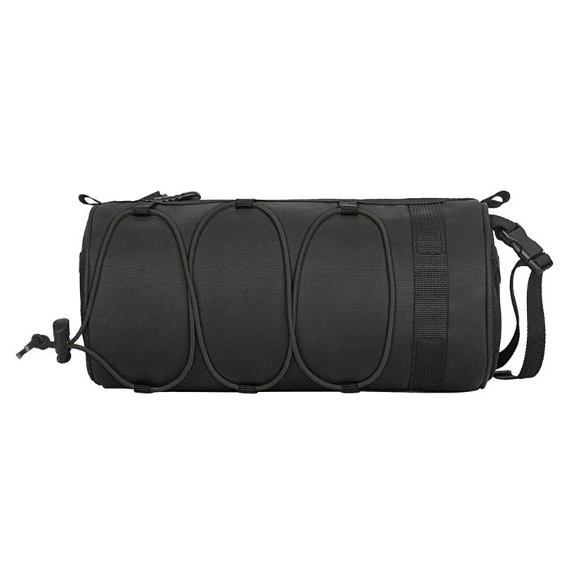 Bike Bag Portable Handlebar Pannier Multi-purpose Waterproof Backpack Qme Black