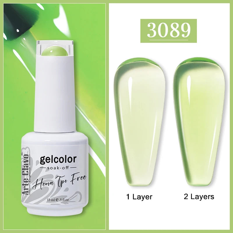 Arte Clavo Jelly Transparent Gel Nail Polish Summer Nude Pink Semi