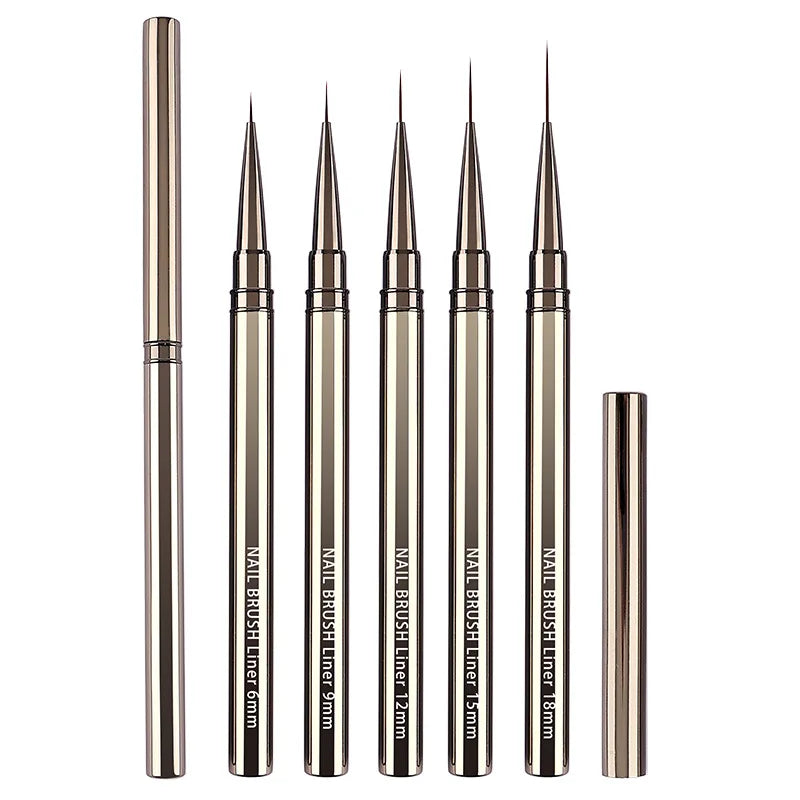 Nails Art Liner Brushes Elongated Lines Striping Drawing Painting 6 9 Qme Set China Mainland