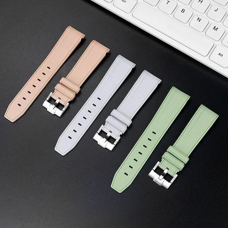 Watch Band for Omega X Swatch Joint MoonSwatch Speedmaster Curved End Rubber Silicone Strap Women Men Soft Sport Bracelet 20mm Qme