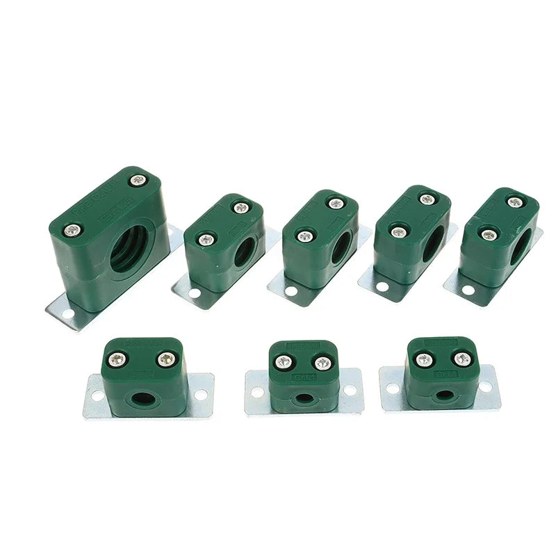2PCS Bolted Clips Assortment Set; Plastic Fasteners for 6/9.5/12.7/19/20/21.3/25/32mm Pipes. Qme