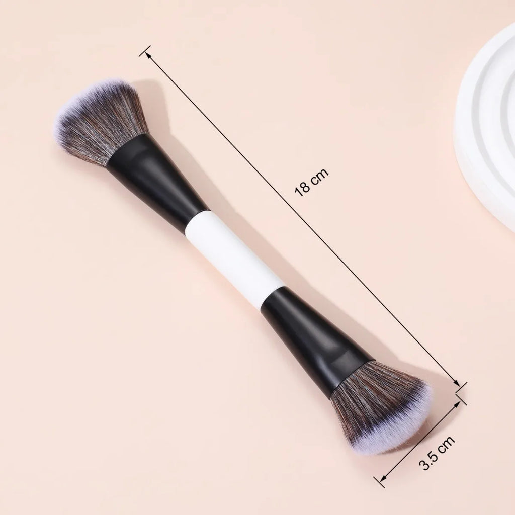 F4 Dual-ended Foundation Face Brush Double-ended Powder Blush Contour Qme black China Mainland