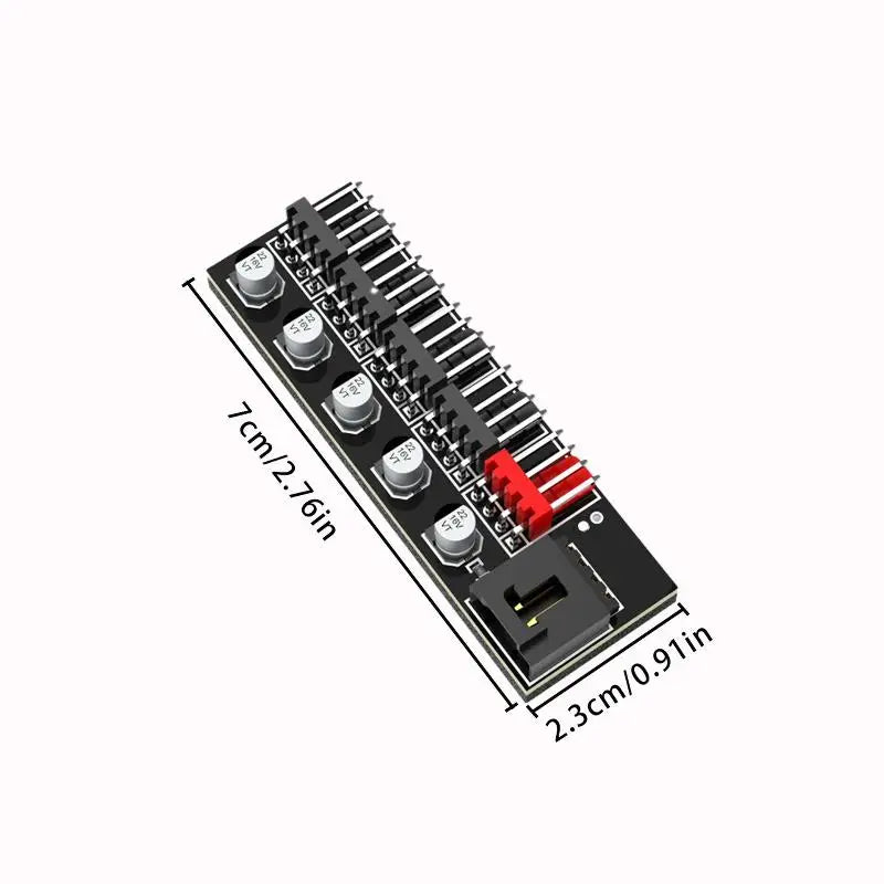 5 Way Expansion 4 Pin PWM Fan Hub Splitter Cable Multi Configurations Qme