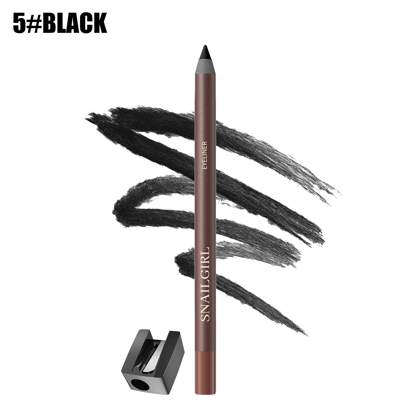 Waterproof Black Brown Eyeliner Gel Pencil Ultra-fine Matte Smooth Quick Dry Non-Smudge Easy Wear Eyeliner Pen Makeup for Eyes Qme M301-5
