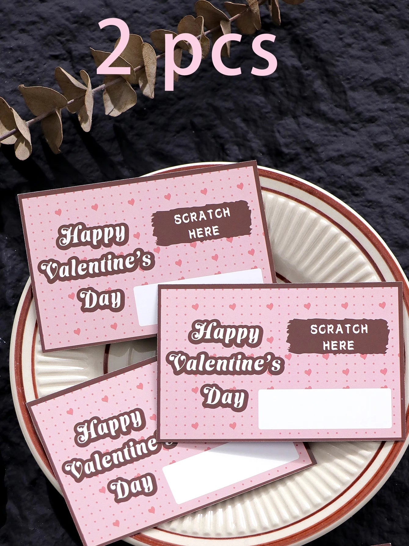 2Pcs/10Pcs/20Pcs Scratch-Off Love Coupons Couple Scratch Off Cards Valentine's Day Wedding Anniversary Creative Gifts Qme -2Pcs