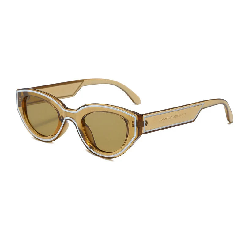 Trendy Design Cat Eye Sunglasses New Fashion Party Hip-Hop Decorated Sunglasses Travelling Eyewear UV400 Qme