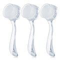 Facial Cleansing Brush Acrylic Handle Soft Bristles Exfoliating Qme white