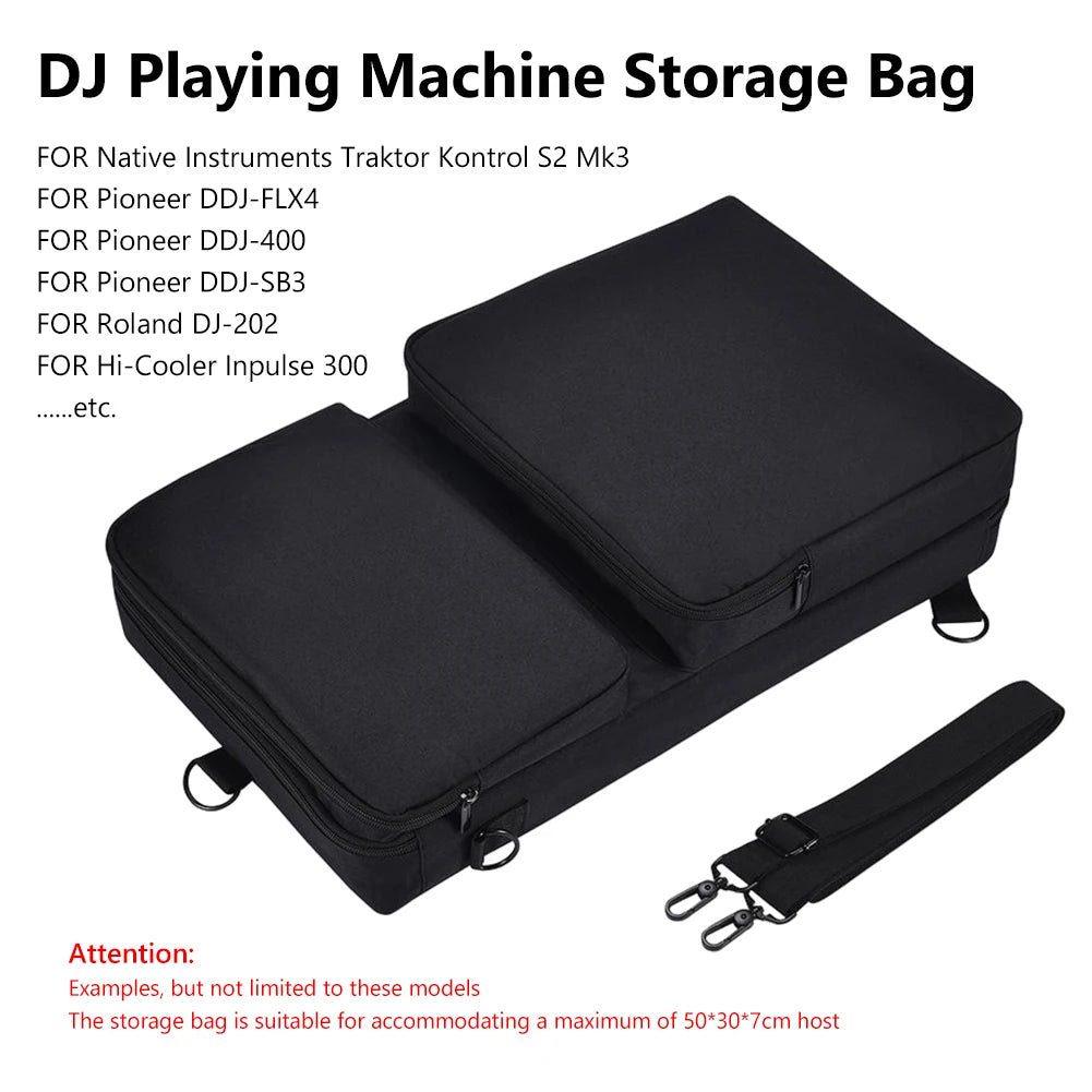 Portable DJ Controller Padded Storage Bags Dustproof Turntables Protective Case Scratch-resistant for Pioneer DDJ-400 DDJ-FLX4 Qme