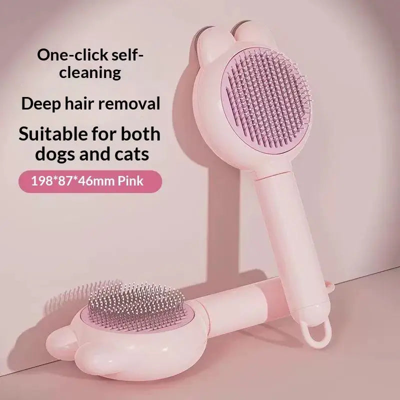 Pet Dog Brush Cat Comb Self Cleaning Pet Hair Remover Brush For Dogs Cats Grooming Tools Pet's Dematting Comb Dogs Accessories Qme A11