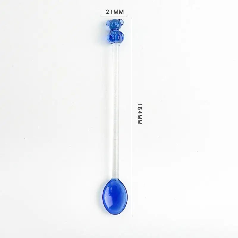 Long Handle Mixing Round Spoon Creative Bear Coffee Kitchen Dessert Qme A6