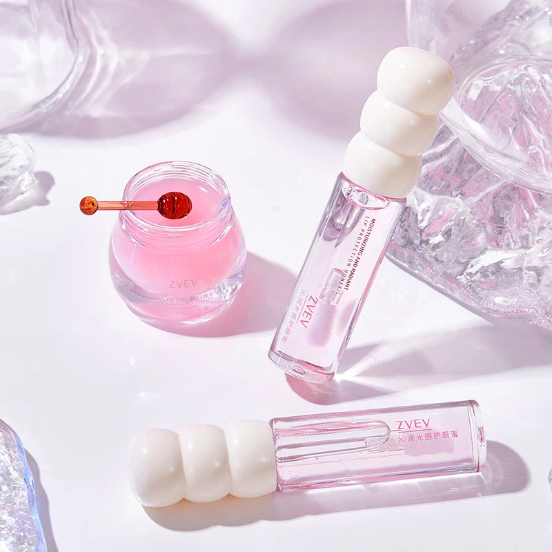 Refreshing Light Lip Care Set- Moisturizing Hydrating Gloss Qme