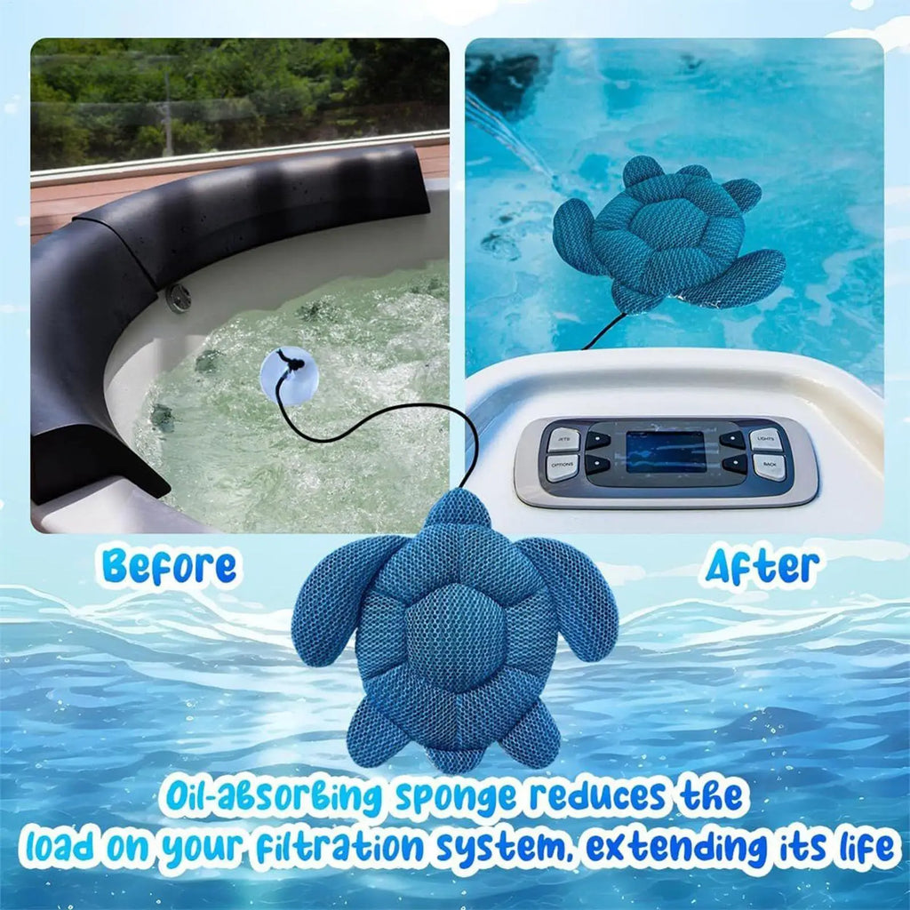 Tub Oil Absorber Turtle Scum Skimmer Remover Foam Filter Bathtub Qme