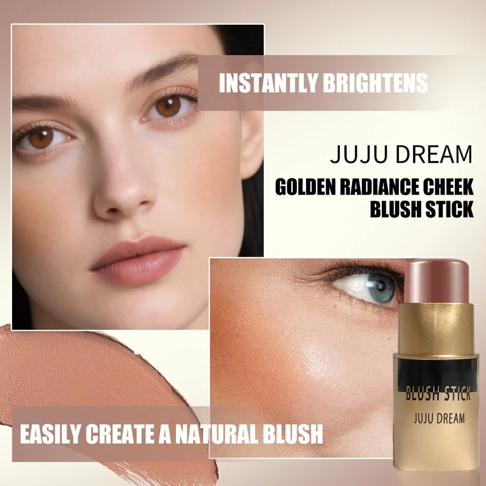 Natural Nude Blush Stick Multi-functional Face Lip Makeup Brightening Qme