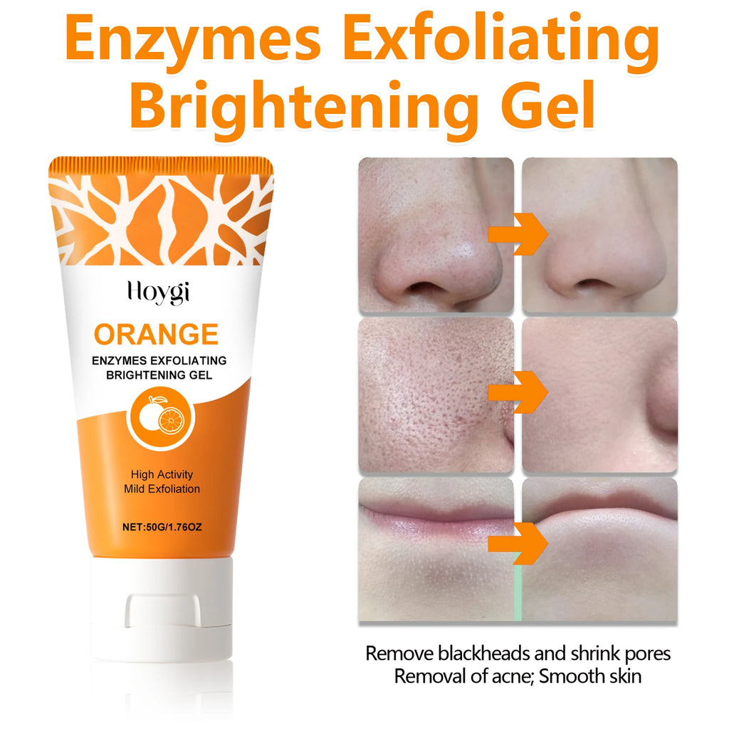 Enzymes Exfoliating Brightening Gel Salicylic Acid Blackhead Dead Skin Remover Cleansing Shrink Pores Brightening Delicate Skin Qme