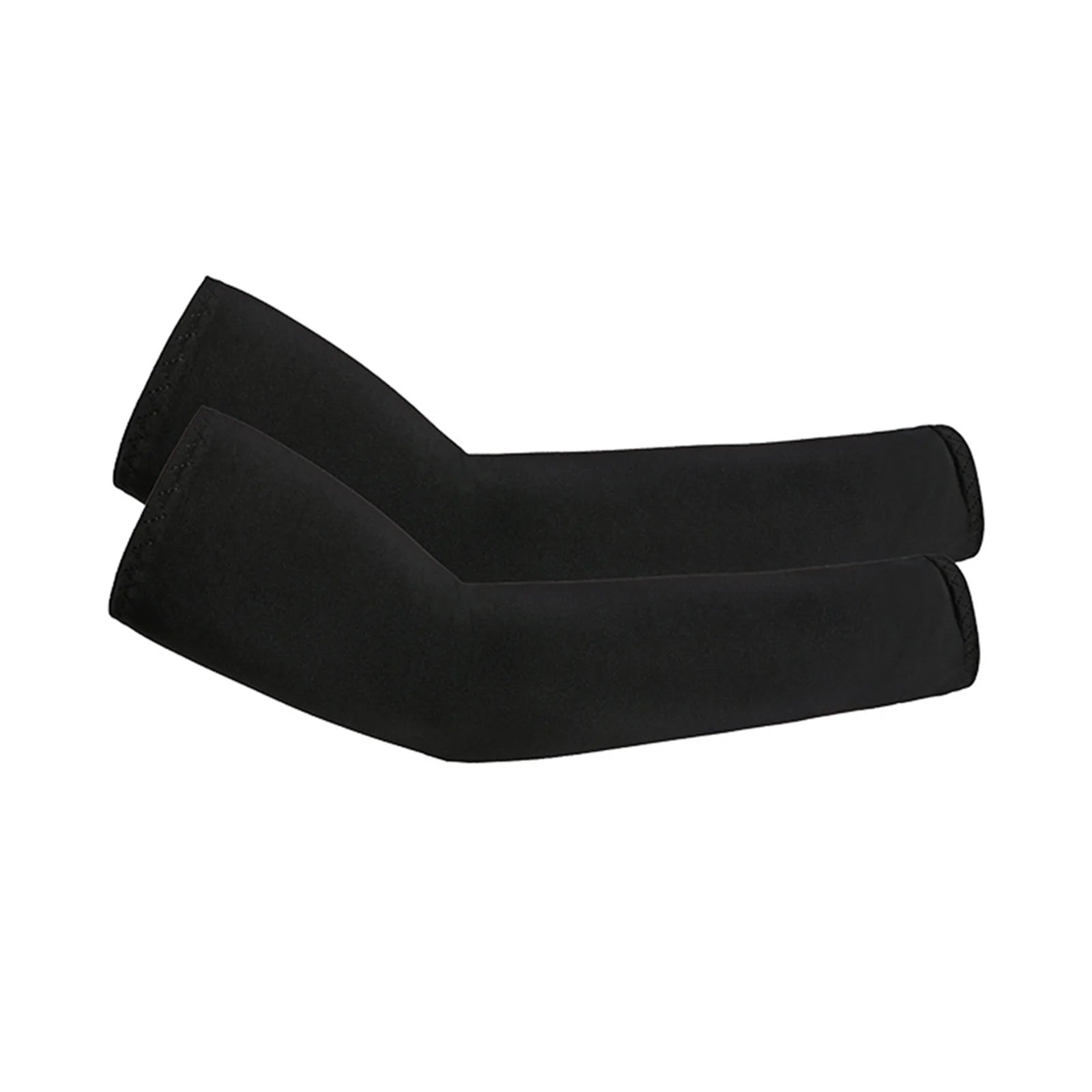 Lightweight Summer Sun-protective Sleeves for Outdoor Sports Cycling Hiking Solid Color Breathable Ice Sleeves Fishing Sleeves Qme Black One Size