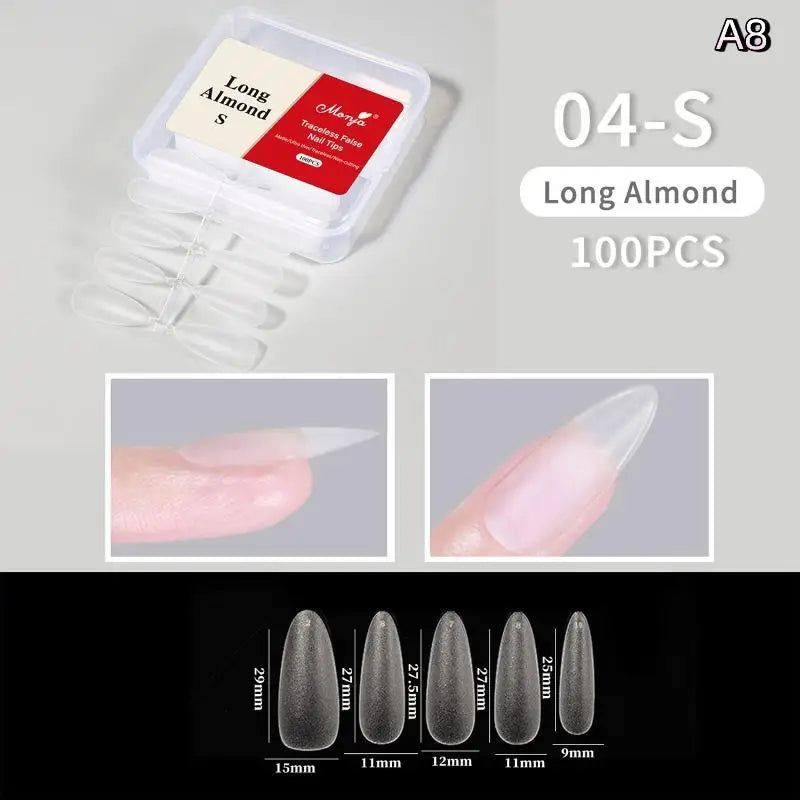 Box Fake Nails NO Polishing Trace Demal Press False Thin Nail Tips Qme A8