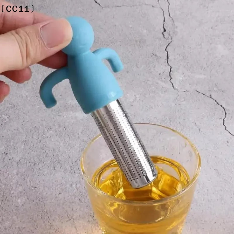 Stainless Steel Creative Human-shaped Tea Infuser Kitchen Home Use Qme