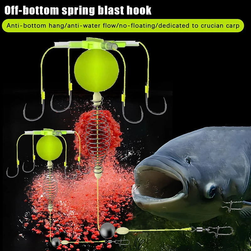 Fishing Bait Cage Tackle Anti Winding Float Line Group Feeder Sinker Qme